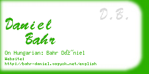 daniel bahr business card